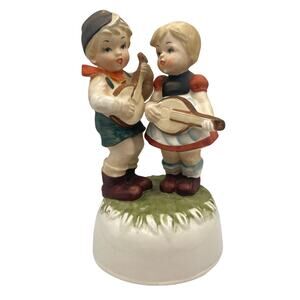 VTG Hummel Like Musical Rotating Base Kids Playing Instruments Figures Works